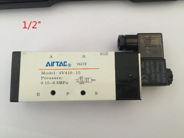 Van Điện Từ Khí Nén AIRTAC 4V410-15 (Van Khí Nén 5/2, Ren 21mm)